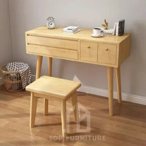 Bàn Trang Điểm Gỗ Công Nghiệp Gương Gập Cao Cấp 3