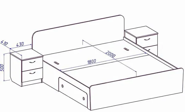 bản vẽ chi tiết giường ngủ 4
