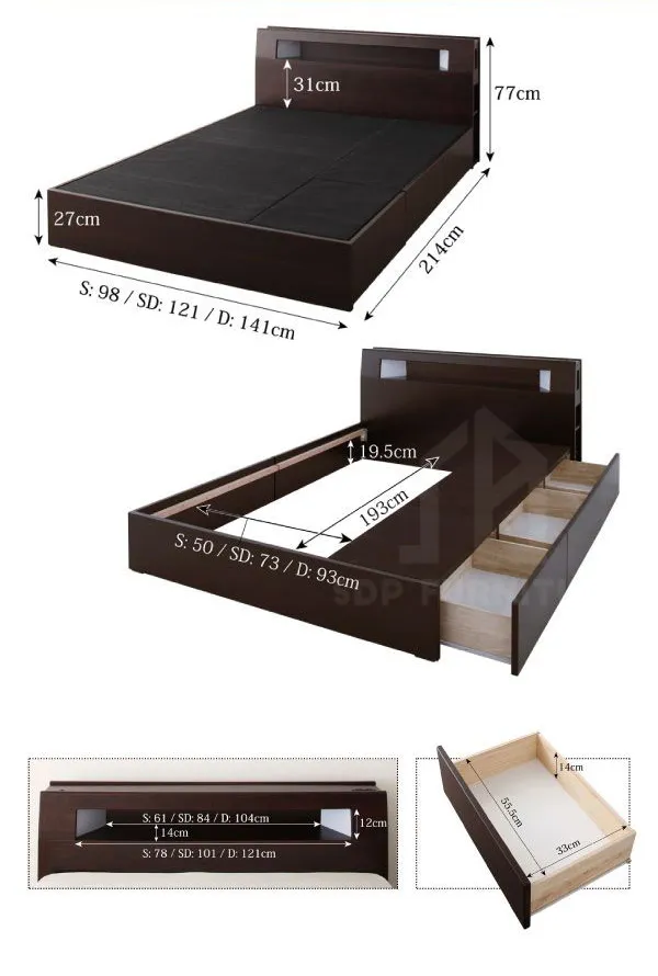 bản vẽ kỹ thuật giường có ngăn kéo