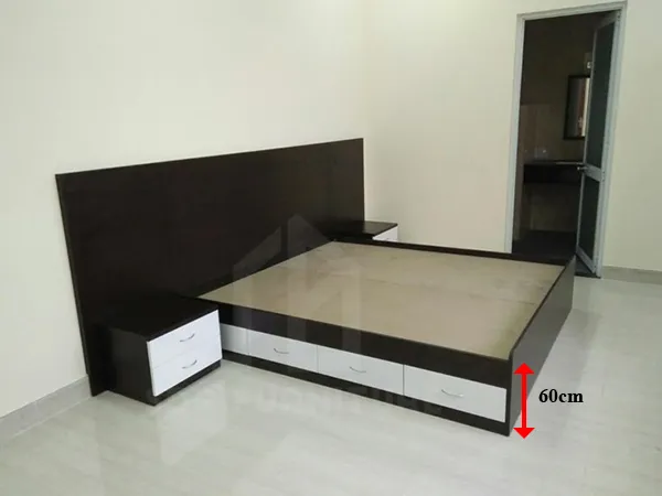 Giường ngủ tích hợp ngăn kéo có chiều cao trung bình từ 50–70cm Chiều cao giường ngủ 3