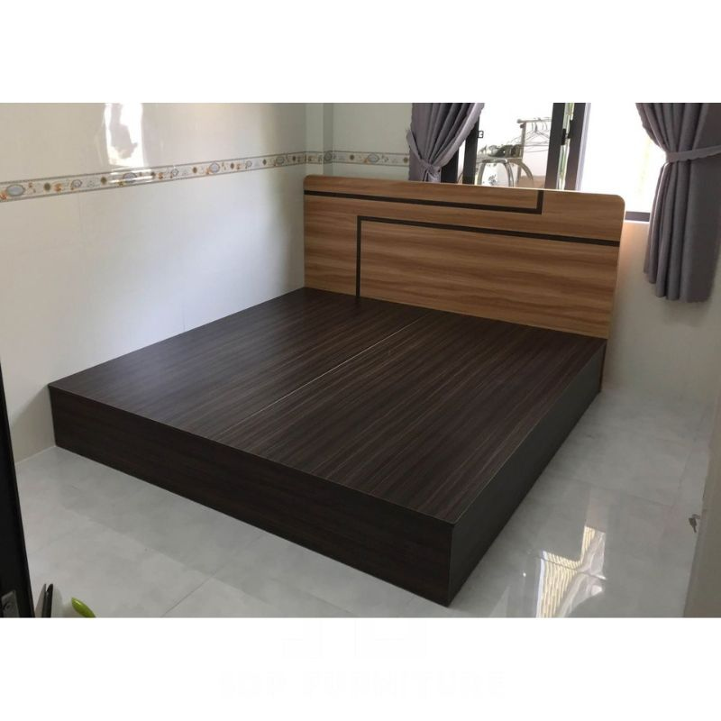 giường gỗ công nghiệp giá rẻ