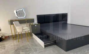 mẫu giường gỗ công nghiệp có ngăn kéo