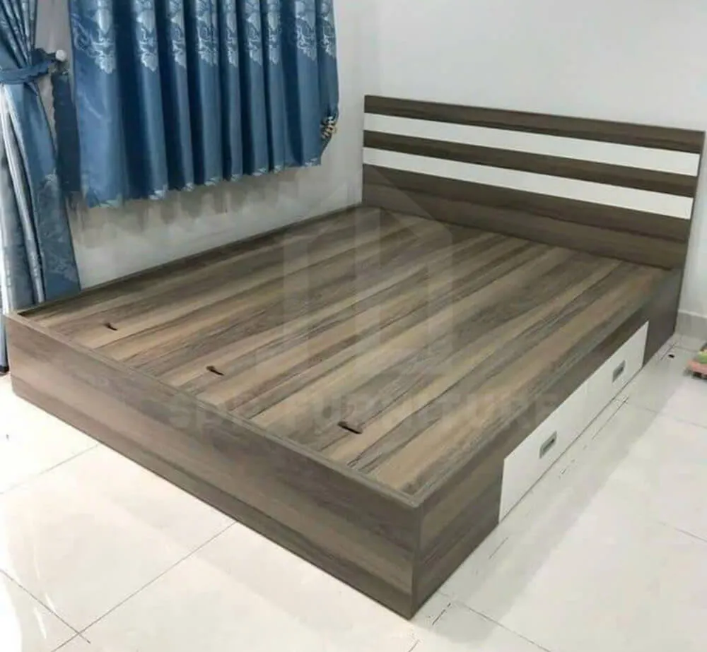 giường gỗ công nghiệp có ngăn kéo màu vân gỗ giường gỗ công nghiệp có ngăn kéo màu vân gỗ