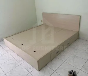 mẫu giường gỗ công nghiệp có ngăn kéo đẹp tại TPHCM