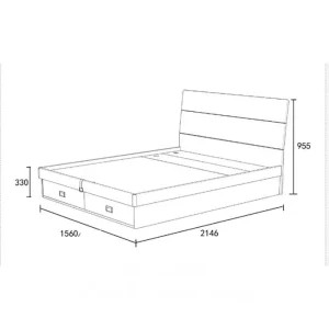 Giường Gỗ MDF Phong Cách Nhật Bản Tối Giản, Thanh Lịch 5