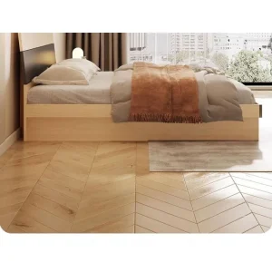 Giường Gỗ MDF Phong Cách Nhật Bản Tối Giản, Thanh Lịch 2