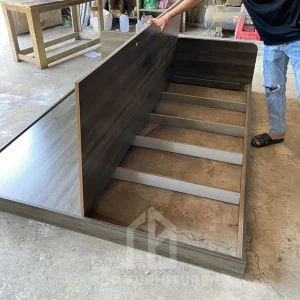 Giường Ngủ Bệt Giá Rẻ Gỗ Công Nghiệp Màu Xanh Rêu 3