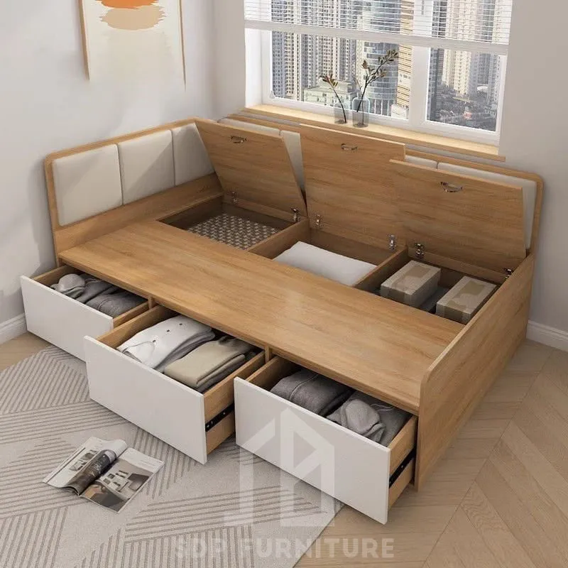 Giường Ngủ Gỗ Công Nghiệp Thông Minh Hiện Đại Giá Tốt 3
