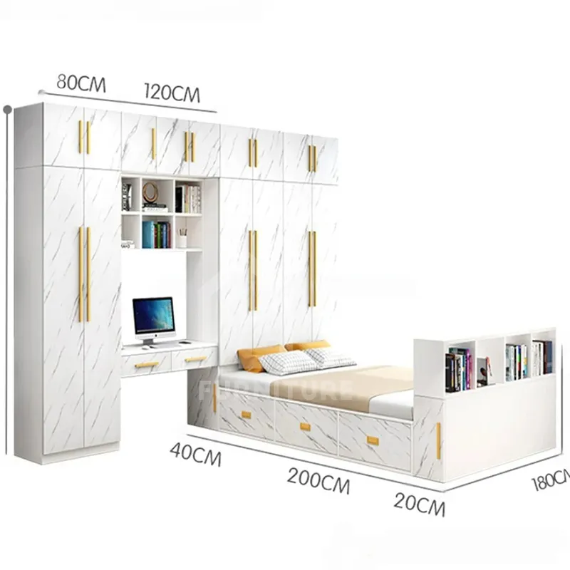 Giường Ngủ Kết Hợp Tủ Quần Áo Thông Minh Đẹp Tiện Lợi 3 Giường Ngủ Kết Hợp Tủ Quần Áo Thông Minh Đẹp Tiện Lợi 3