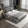 Giường Ngủ Thông Minh Gỗ MDF Màu Xám Nâng Hạ Nệm 2