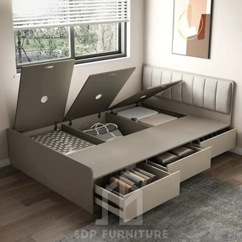 Giường Ngủ Thông Minh Gỗ MDF Sang Trọng Hiện Đại 1