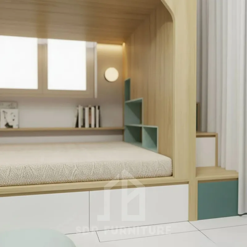Giường tầng bằng gỗ giá rẻ kiểu dáng nhỏ gọn chất lượng tốt 2 Giường tầng bằng gỗ giá rẻ kiểu dáng nhỏ gọn chất lượng tốt 2