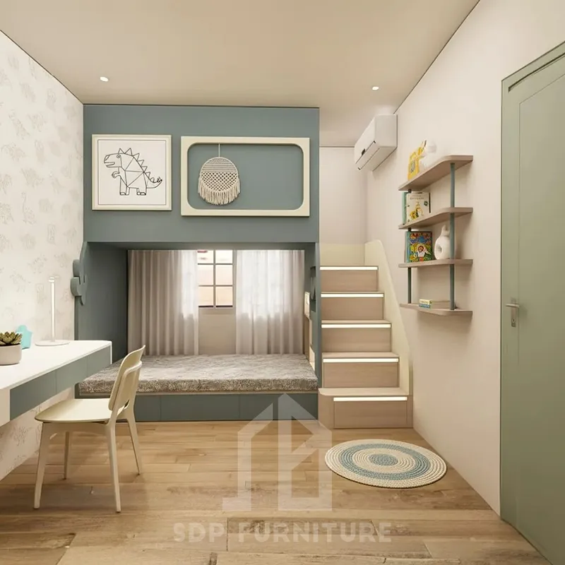 Giường tầng cho bé thiết kế đơn giản đẹp mắt giá ưu đãi