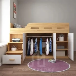 giường tầng trẻ em kết hợp tủ quần áo hiện đại gt04 1