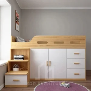 giường tầng trẻ em kết hợp tủ quần áo hiện đại gt04 4