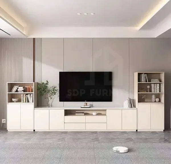 Thiết kế kệ tivi tủ giày đa năng cho gia đình Kệ tivi kiêm tủ giày 4