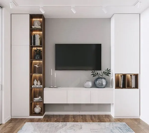 Kệ tivi tủ giày kết hợp kệ trang trí đẹp Kệ tivi kiêm tủ giày 11