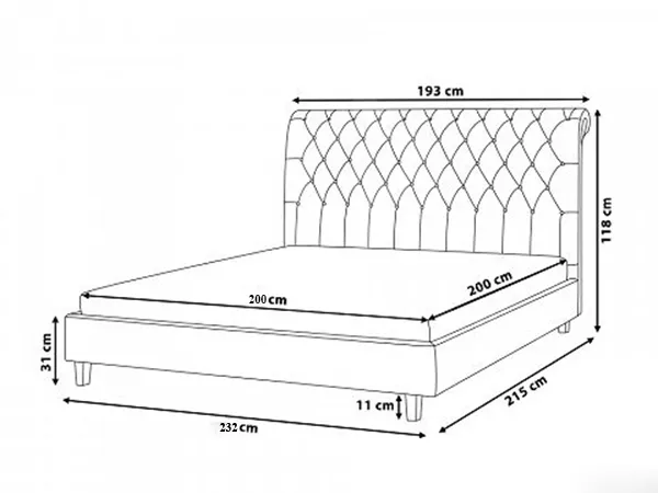 Kích thước giường ngủ king size cho không gian phòng ngủ lớn Kích thước giường ngủ king size tiêu chuẩn