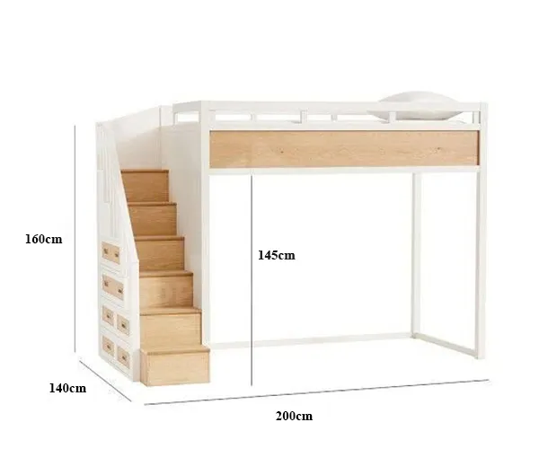 Kích thước giường tầng cho người lớn phong cách hiện đại, tối giản Kích thước giường tầng cho người lớn