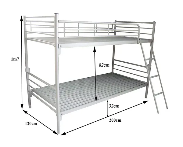 Kích thước giường tầng kiến trúc xá phù hợp cho sinh viên Kích cỡ giường tầng kiến trúc xá