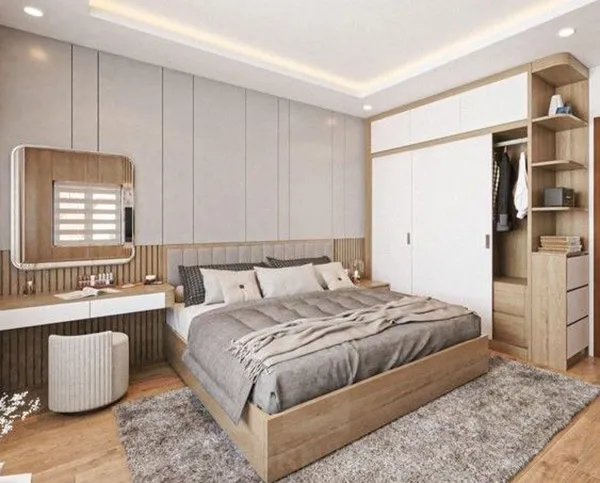Mẫu giường ngủ 1m6x2m đẹp kèm nệm êm ái cho phòng ngủ phong cách hiện đại Giường m6 m8 đẹp