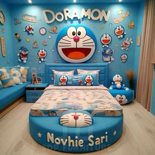 Thiết kế giường ngủ doremon độc đáo cho bé trai Giường doremon 11