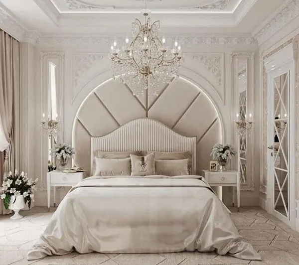 Mẫu giường 2m2 tân cổ điển phù hợp với những không gian nội thất sang trọng, hiện đại mẫu giường gỗ 2mx2m2 đẹp 2