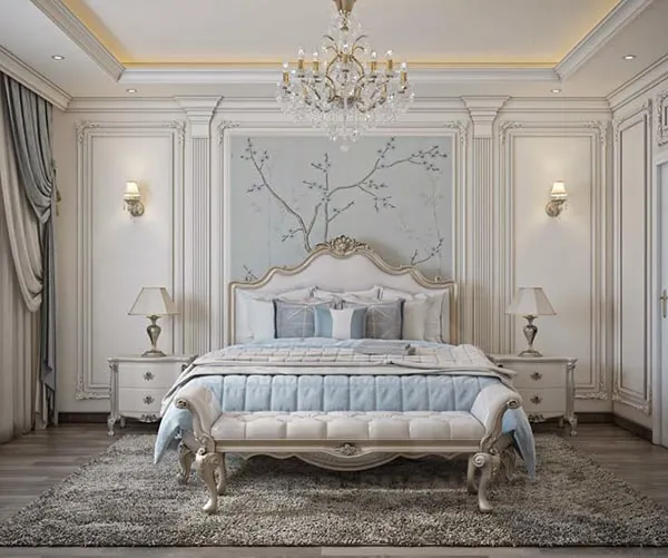 Mẫu giường gỗ 2mx2m2 đẹp hoàng gia cho phòng ngủ sang trọng giường 2m 2m