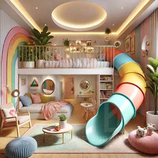 Giường ngủ hình ngôi nhà cho bé có thiết kế cầu trượt độc đáo giường ngủ hình ngôi nhà cho bé 19