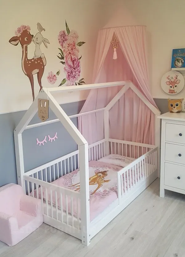 Mẫu giường thiết kế theo phong cách hiện đại cho phòng ngủ nhỏ giường ngủ hình ngôi nhà cho bé 24