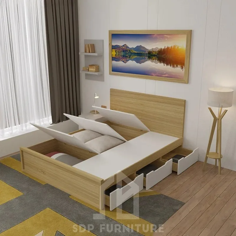 Mẫu Giường Ngủ Thông Minh Kết Hợp 3 Hộc Kéo 1