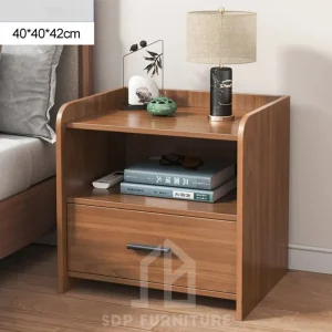 Tủ Đầu Giường 2 Ngăn Kéo Màu Nâu Vân Gỗ Đẹp 3