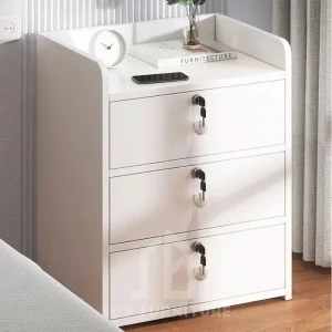 Tủ Đầu Giường Gỗ MDF Có Khóa An Toàn Mẫu Đẹp 4