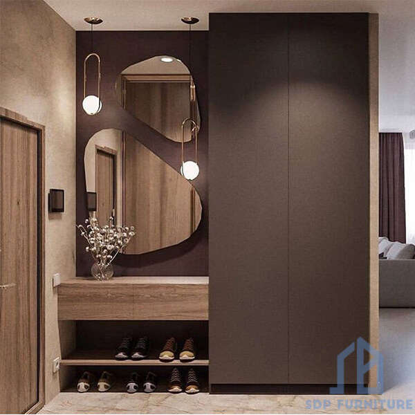 Mẫu tủ giày cao kịch trần đa năng thiết kế đa năng cho gia đình Tủ giày kịch trần 16