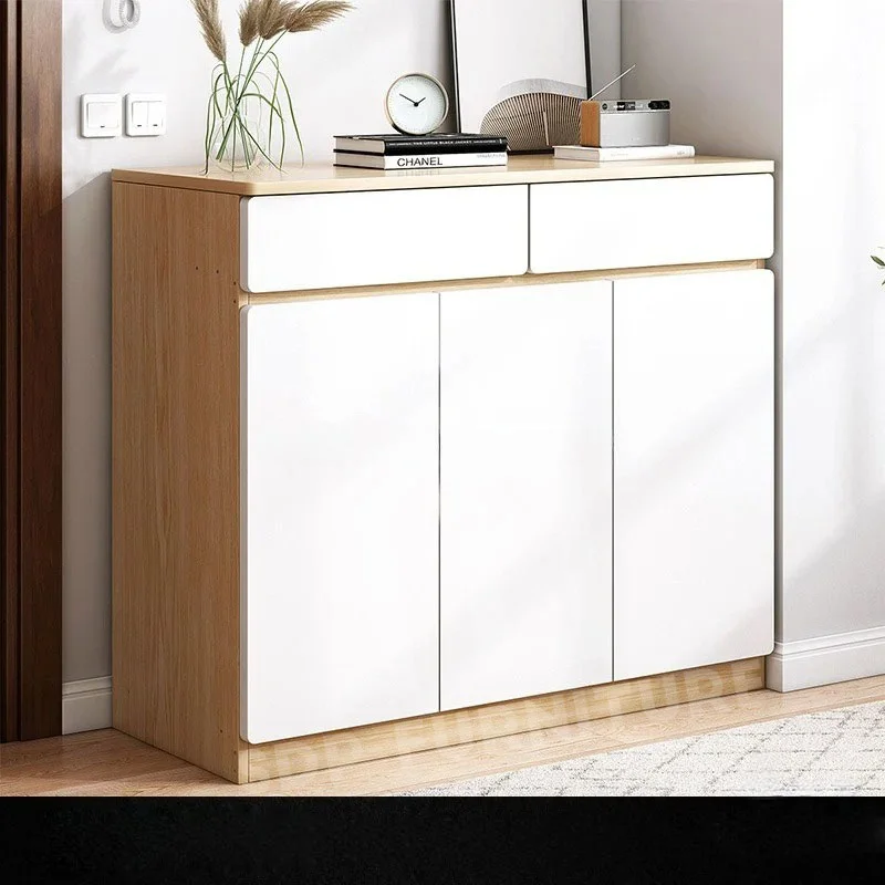 Tủ Giày Gỗ Công Nghiệp MDF Phủ Melamine Màu Vàng Phối Trắng Đẹp Giá Rẻ 3