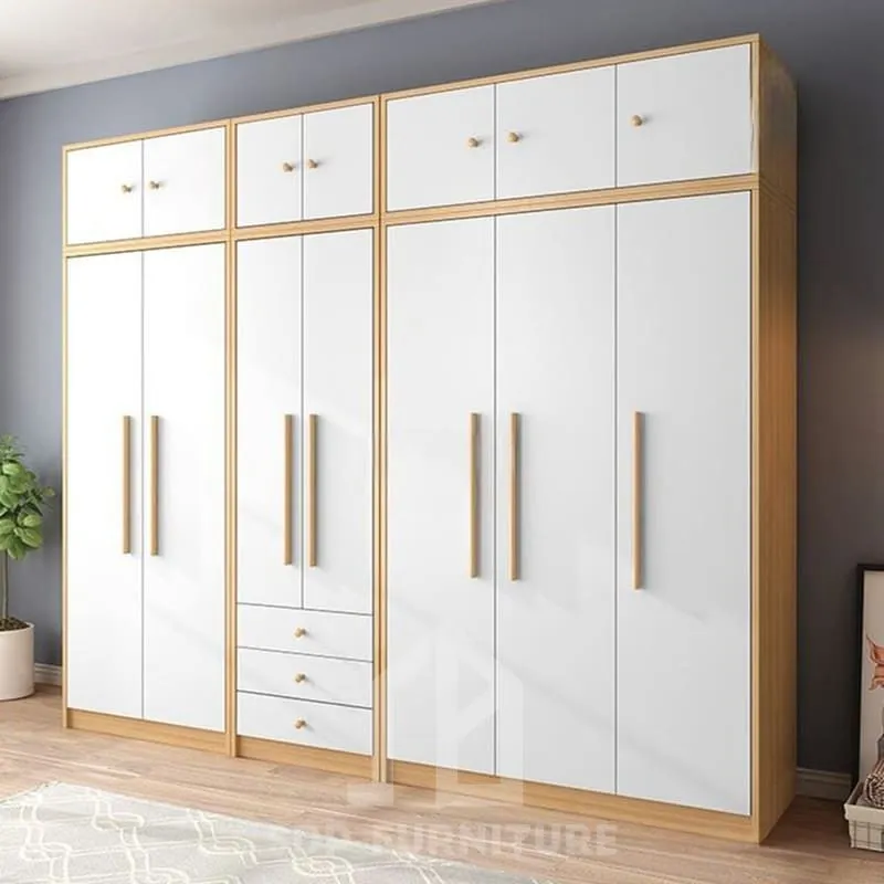 Tủ quần áo 7 cánh mở kết hợp ngăn kéo ngoài 1