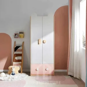 Tủ quần áo trẻ em phối màu hồng cánh sen 2