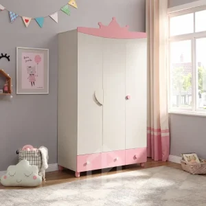 Tủ quần áo trẻ em phối xanh đáng yêu 2