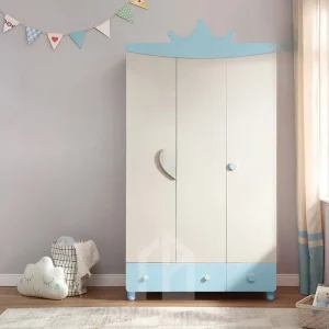 Tủ quần áo trẻ em phối xanh đáng yêu 3